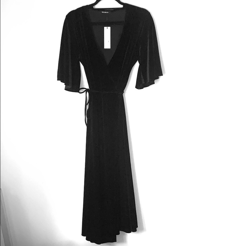 525 America velvet wrap dress
